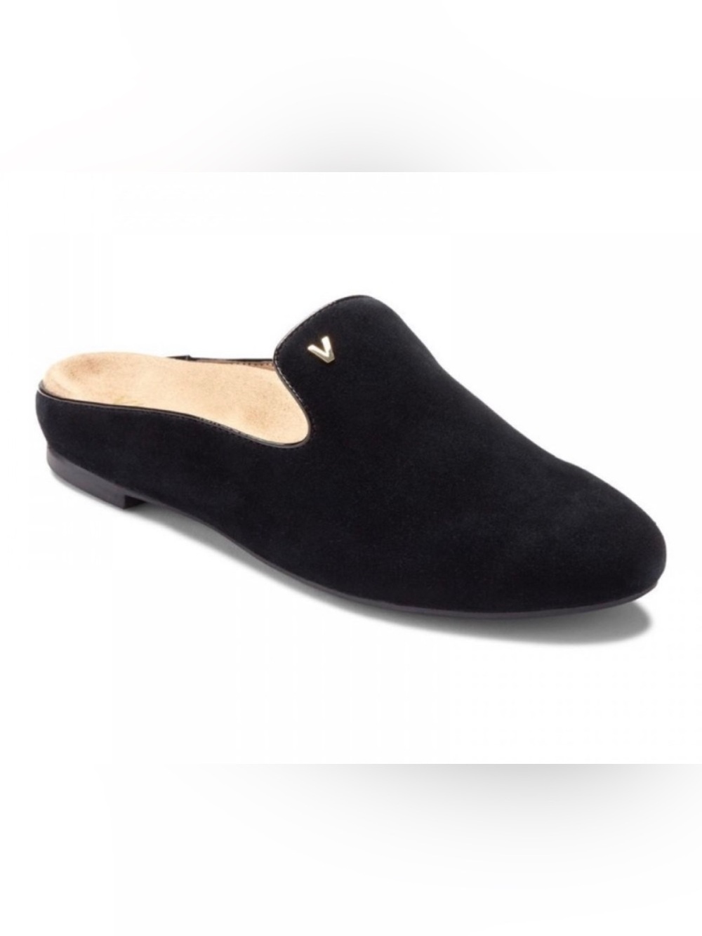 EUC Vionic smoking shoe black suede  mule 8.5